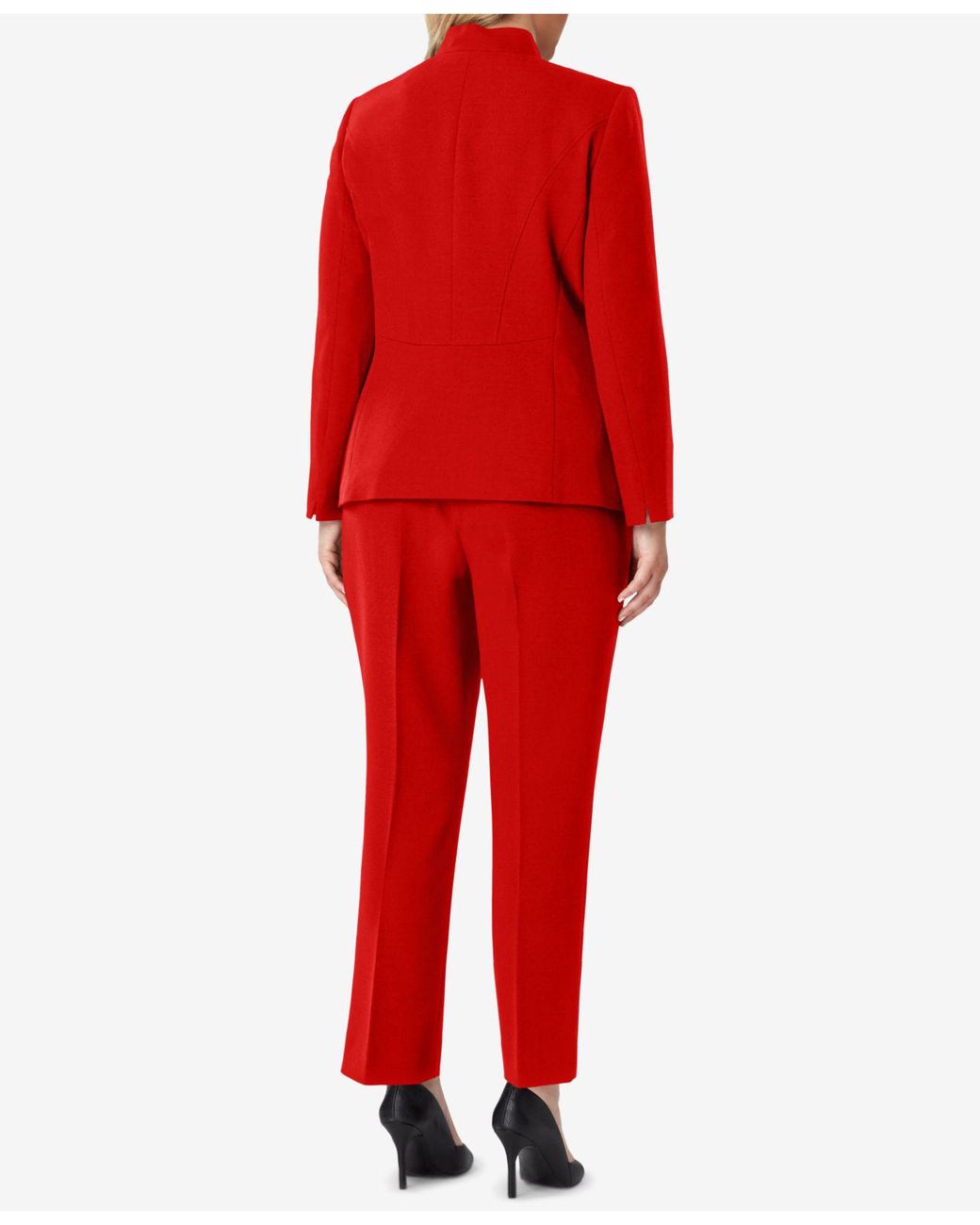 Plus size store womens red pantsuit