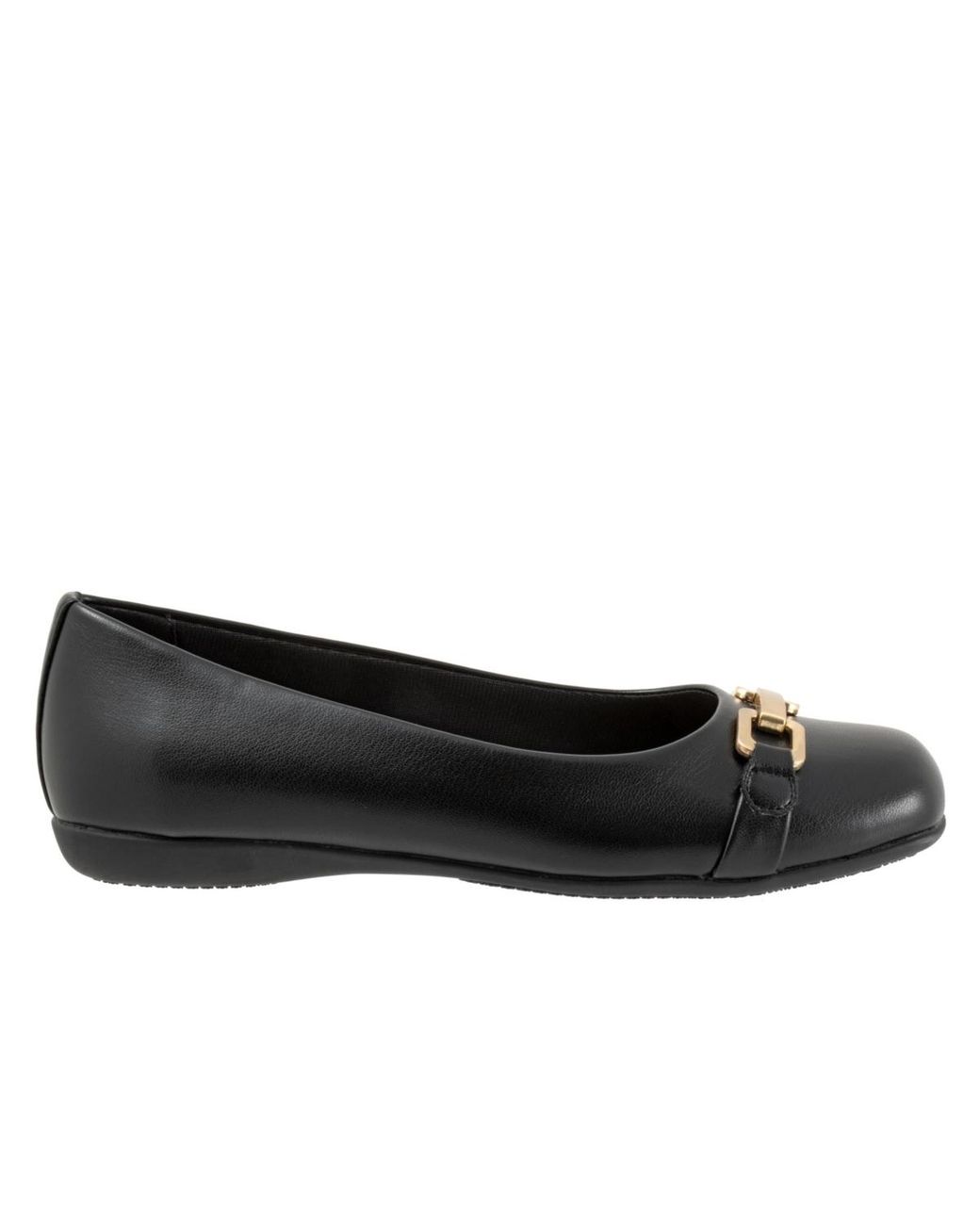 Trotters Black Sadie Flat