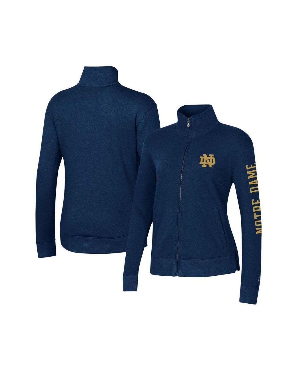 Under Armour Navy Notre Dame Fighting Irish All Day Fleece Fullzip