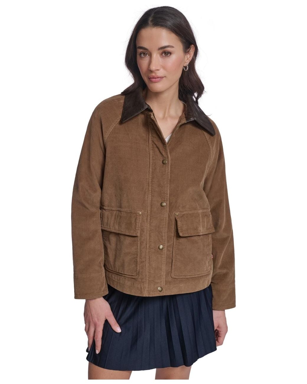 Levi's White Regular Short Cotton Barn Jacket