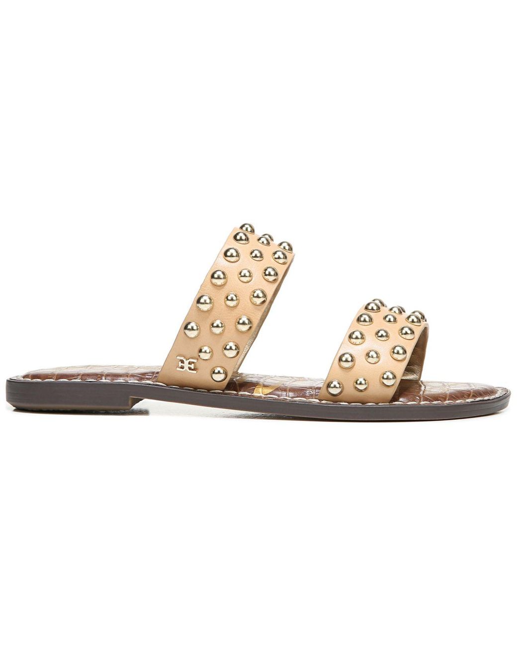 Sam Edelman Leather Gianetta Studded Sandals in Natural Sand (Natural) -  Lyst