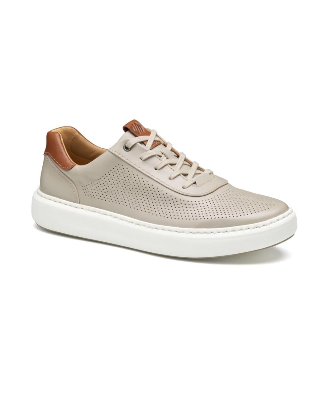 Johnston & Murphy White Anders Perforated U-throat Sneaker for men