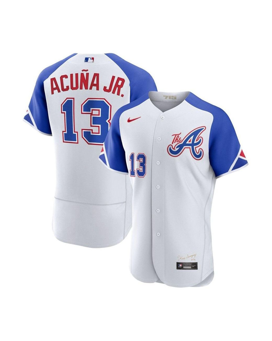 Nike Ronald Acuña Jr. White Atlanta Braves 2023 City Connect Authentic