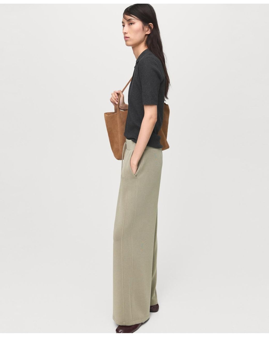 Mango Natural Drawstring jogger Pants