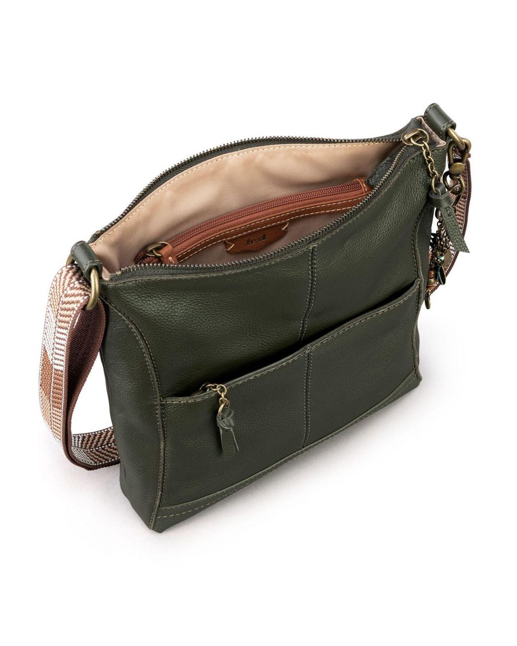 The Sak Lucia Leather Crossbody in Green | Lyst