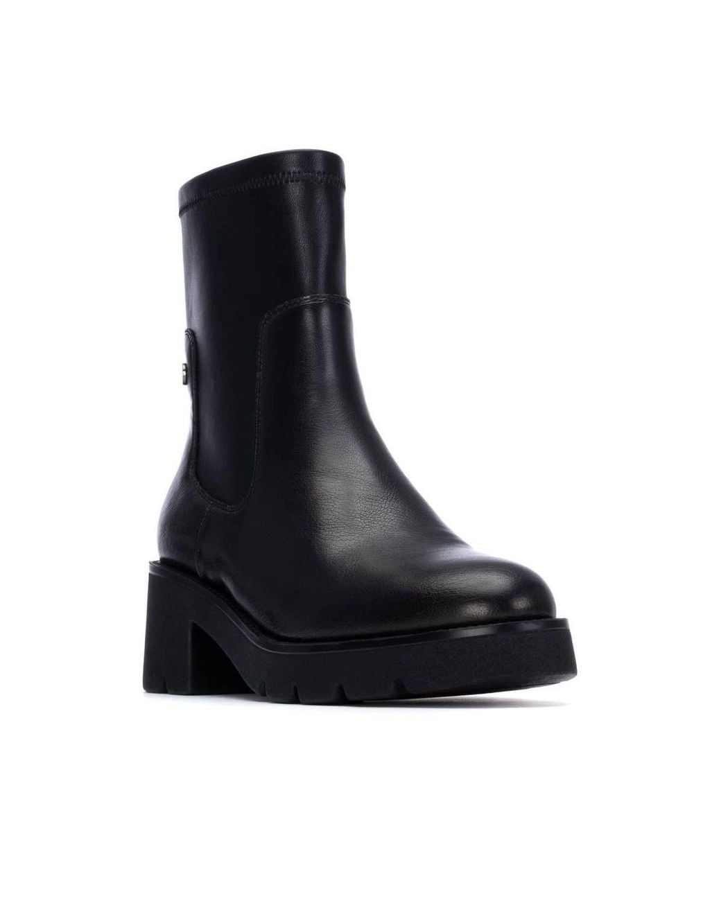 Xti Black Stretchy Chelsea Booties