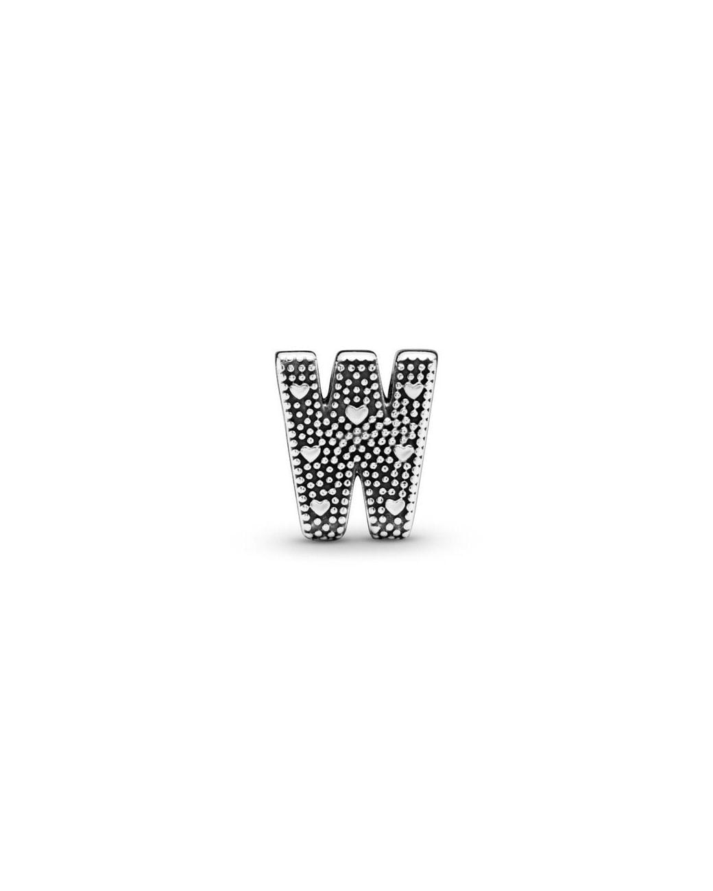 Pandora White Sterling Silver Script Alphabet Dangle Charm