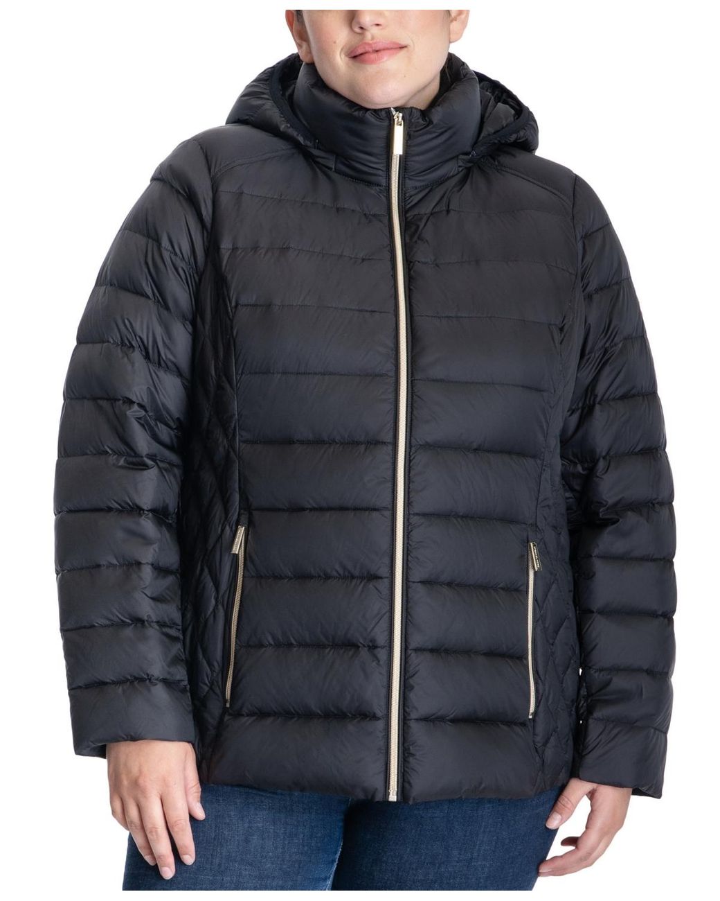 Michael michael kors plus hotsell size hooded down puffer coat