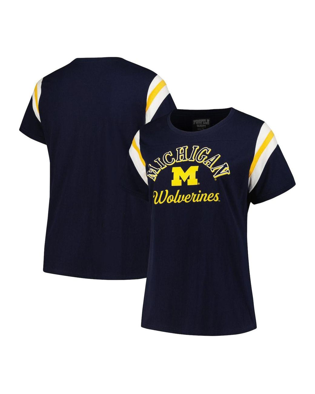 LSU Tigers Profile Women's Plus Size Striped Tailgate Scoop Neck T-Shirt -  Purple