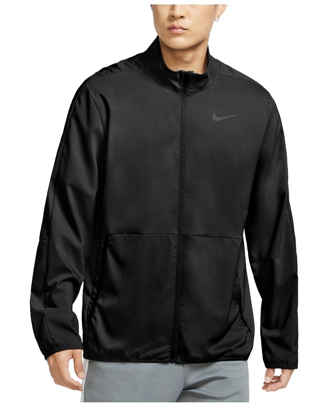 nike dri fit jacket mens black
