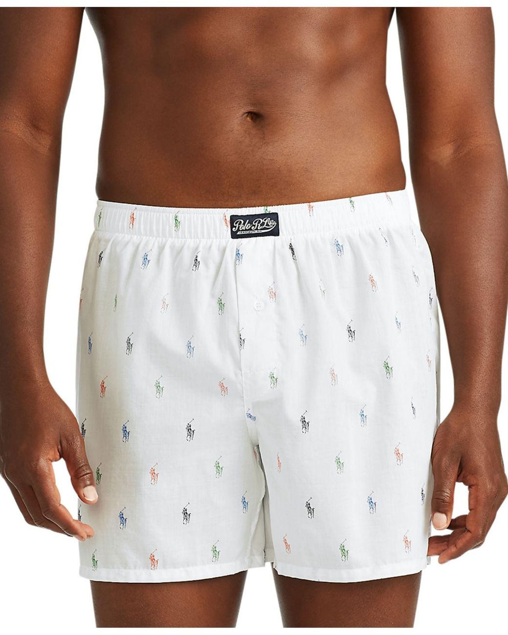 Polo Ralph Lauren Cotton Allover Pony Player Woven Boxers in White for ...