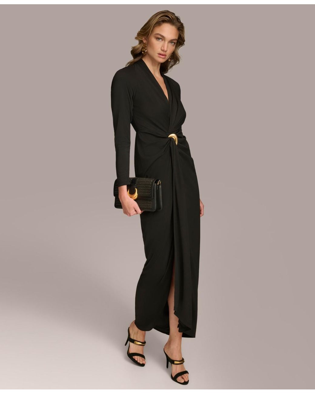 Donna karan draped dress hot sale