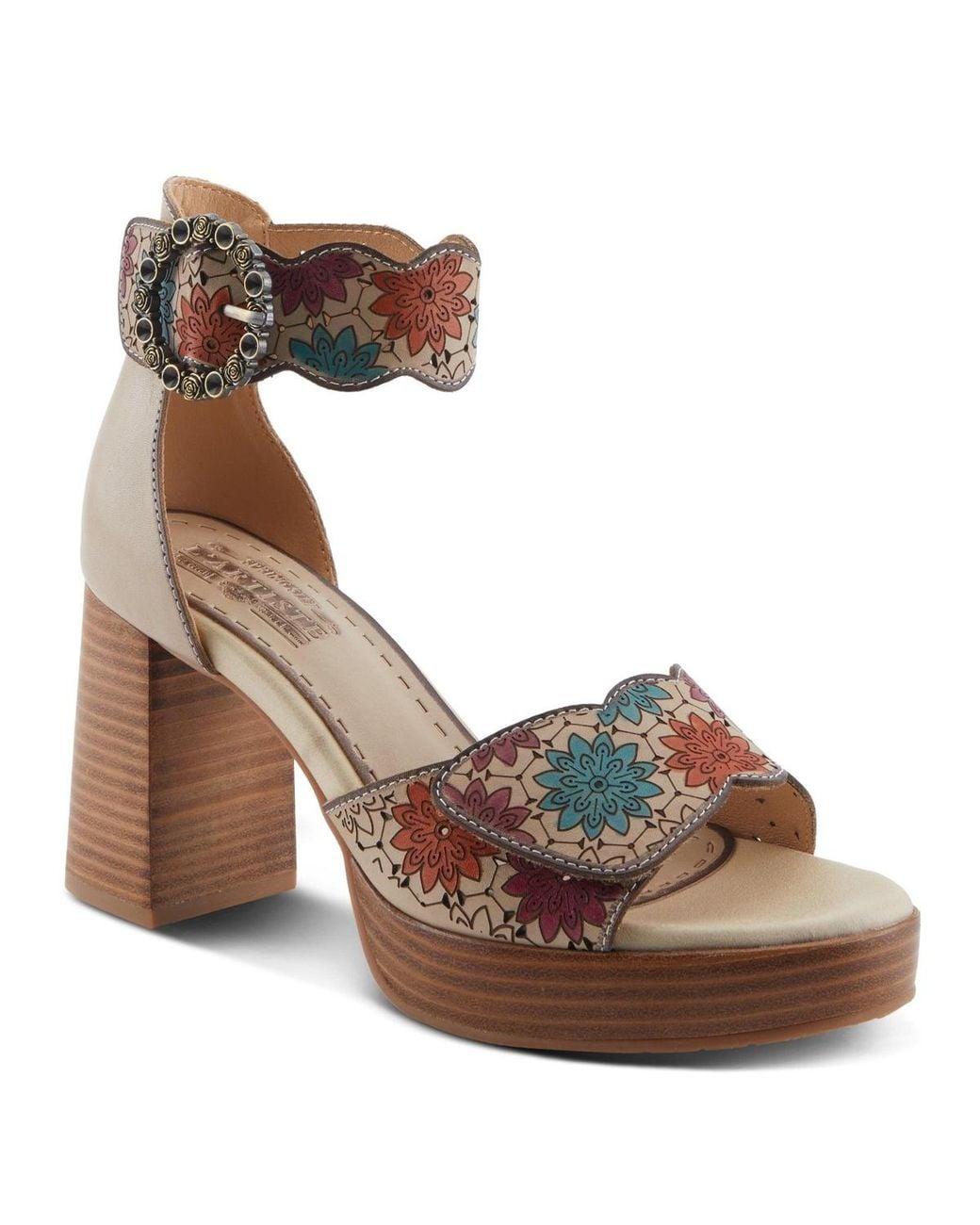 L'ARTISTE Brown Bangles Platform Sandal
