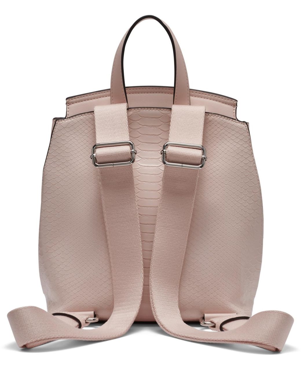 Calvin Klein Brown Small Arabella Snake Backpack