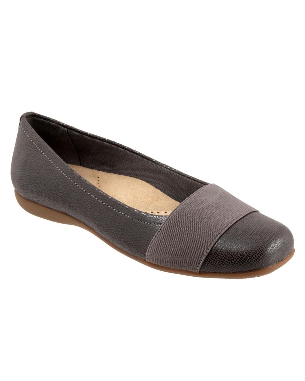 Trotters Gray Samantha Flat