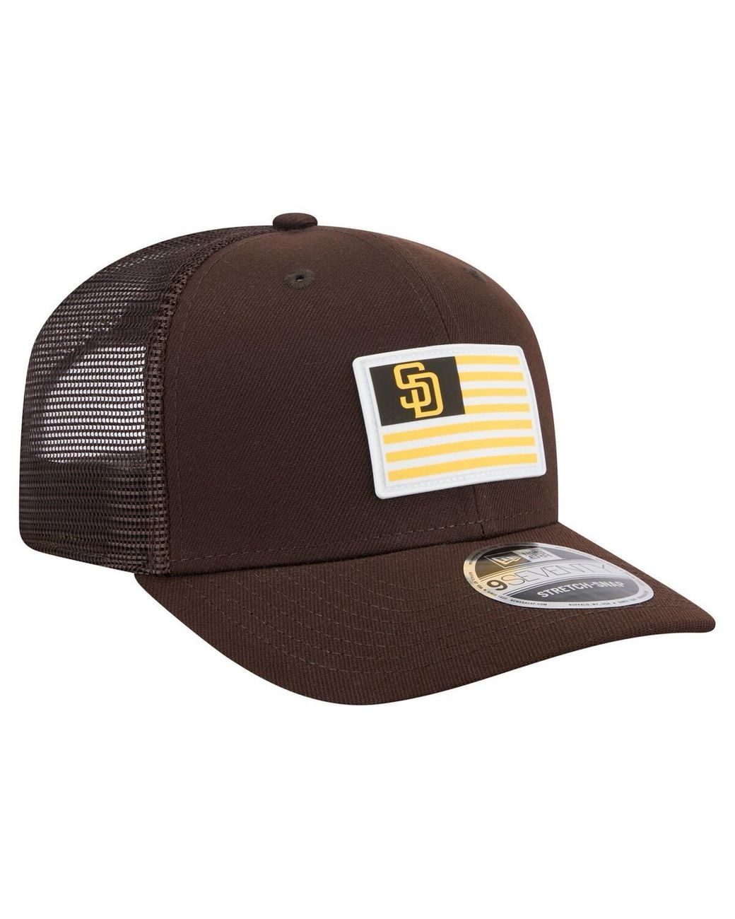KTZ Brown San Diego Padres Flag 9seventy Stretch-snap Hat for men