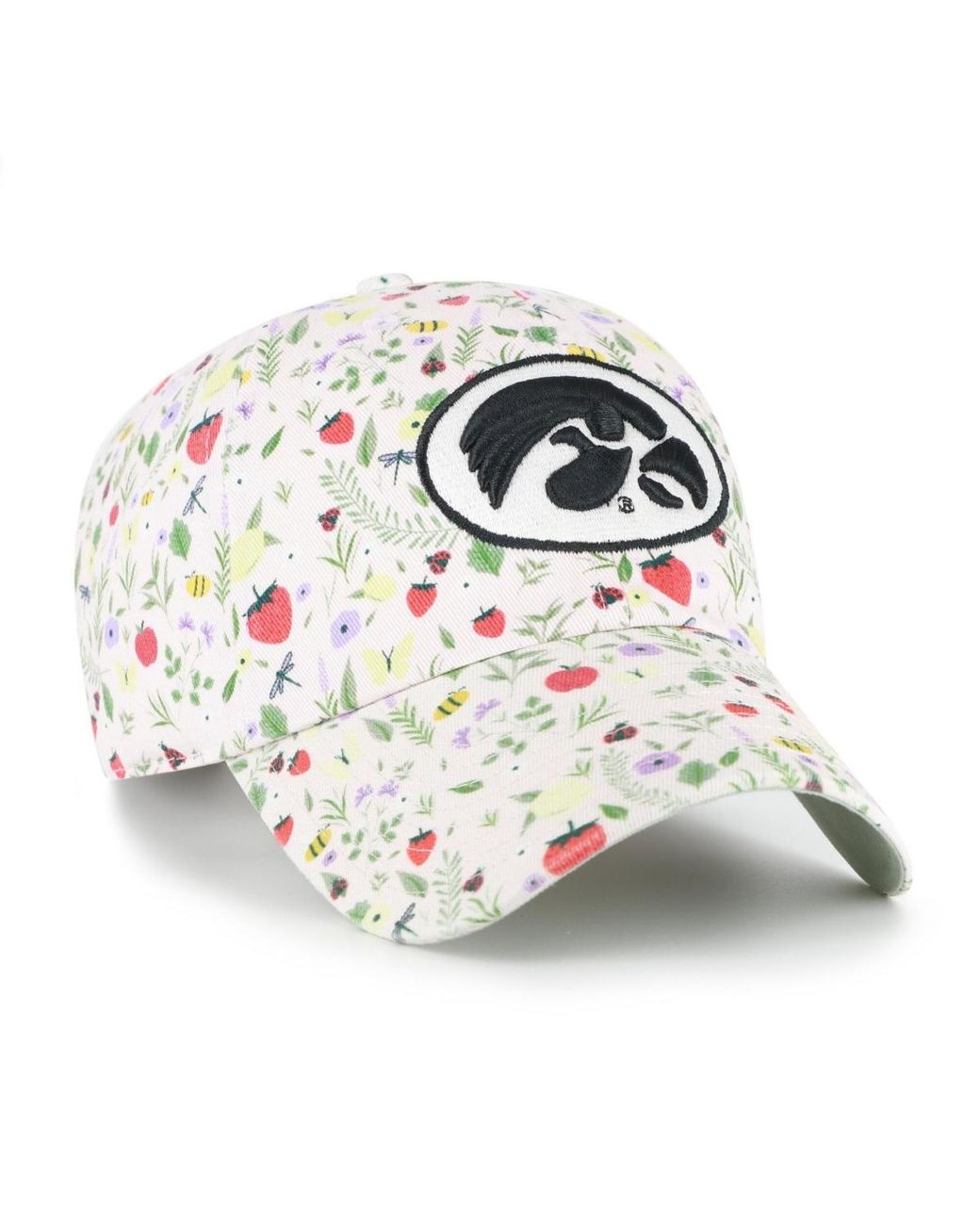 '47 Iowa Hawkeyes Posey Clean Up Floral And Bug Pattern Adjustable ...