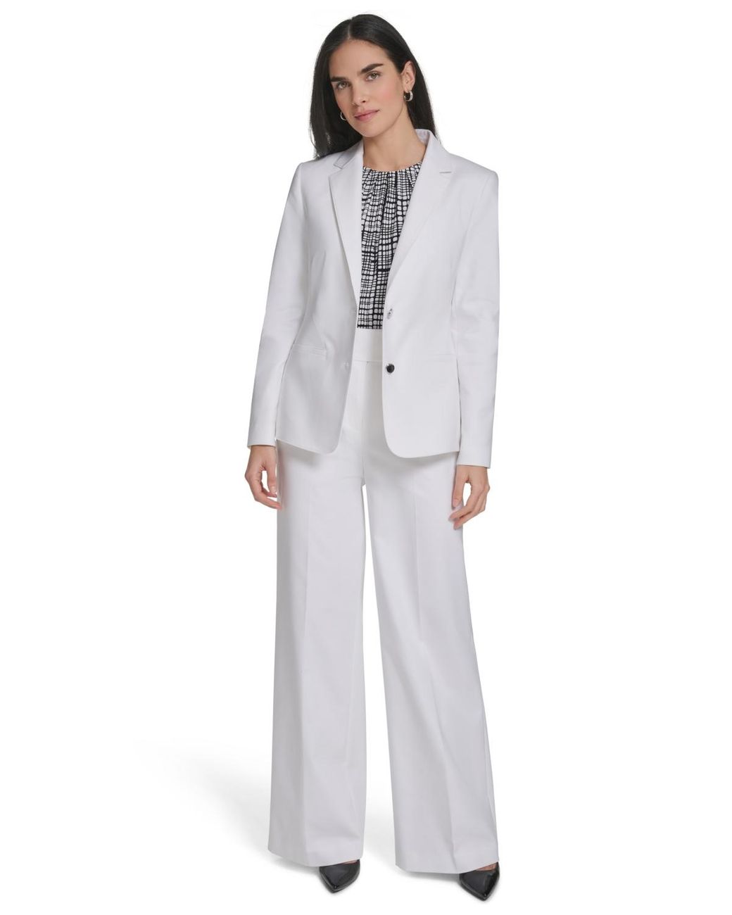 Calvin Klein White Two-button Jacket