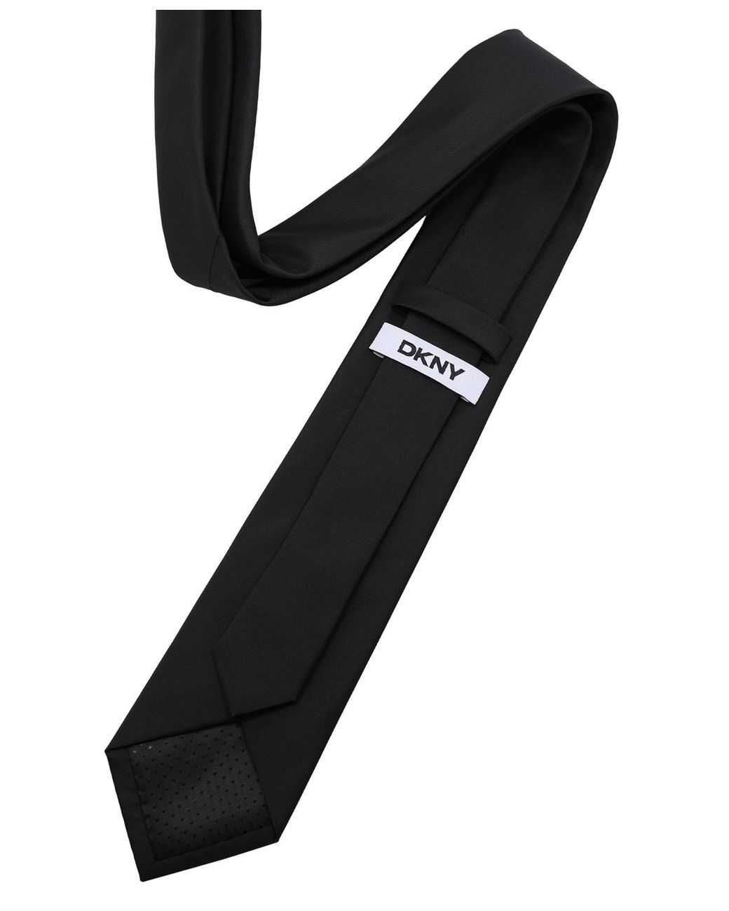 DKNY Black Iridescent Solid Extra Long 3" Tie for men