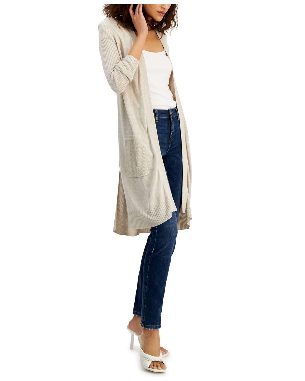 INC International Concepts Ribbed Duster Cardigan, Created For Macy's in  Blue | Lyst Canada