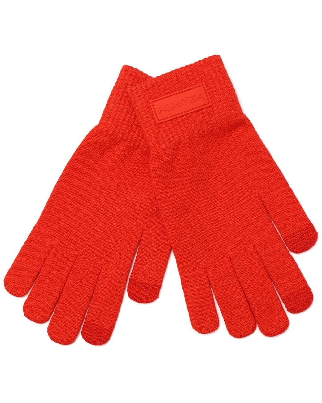 Hunter Red Cable Cuffed Gloves