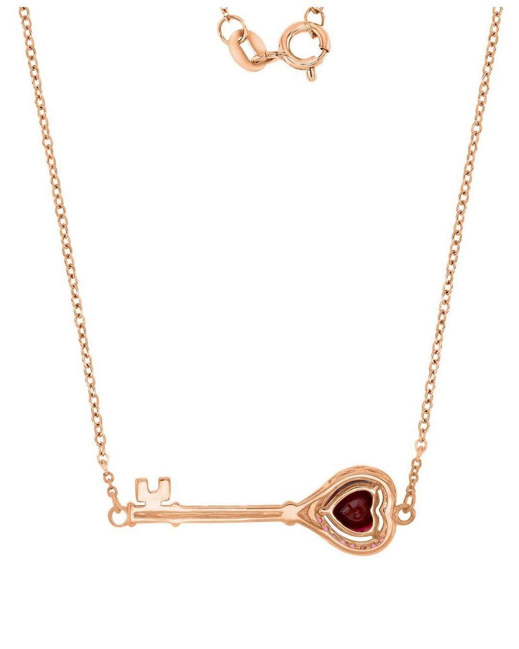 Macy's Ruby Key Necklace in White | Lyst