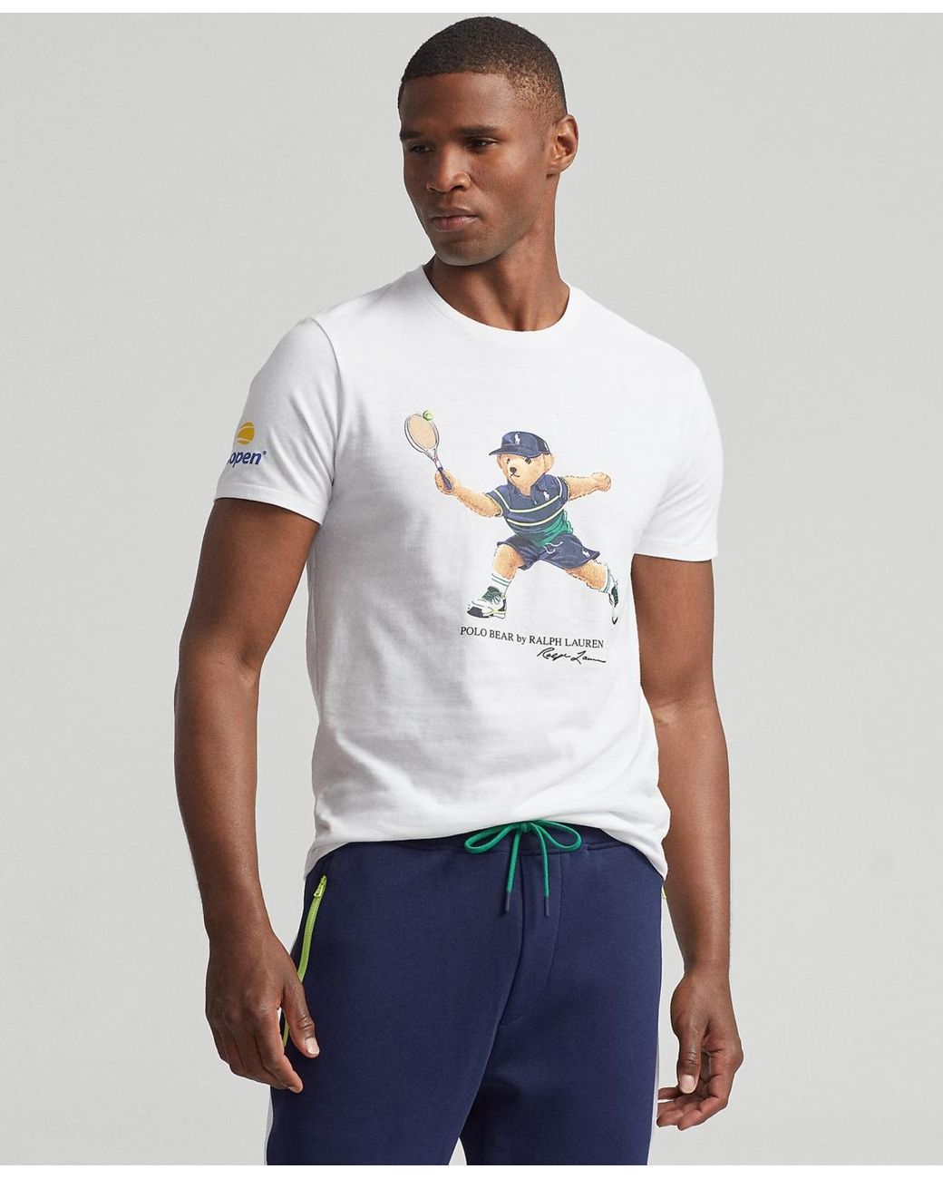Polo Ralph Lauren Cotton Us Open Custom Slim Polo Bear T-shirt in White for  Men | Lyst