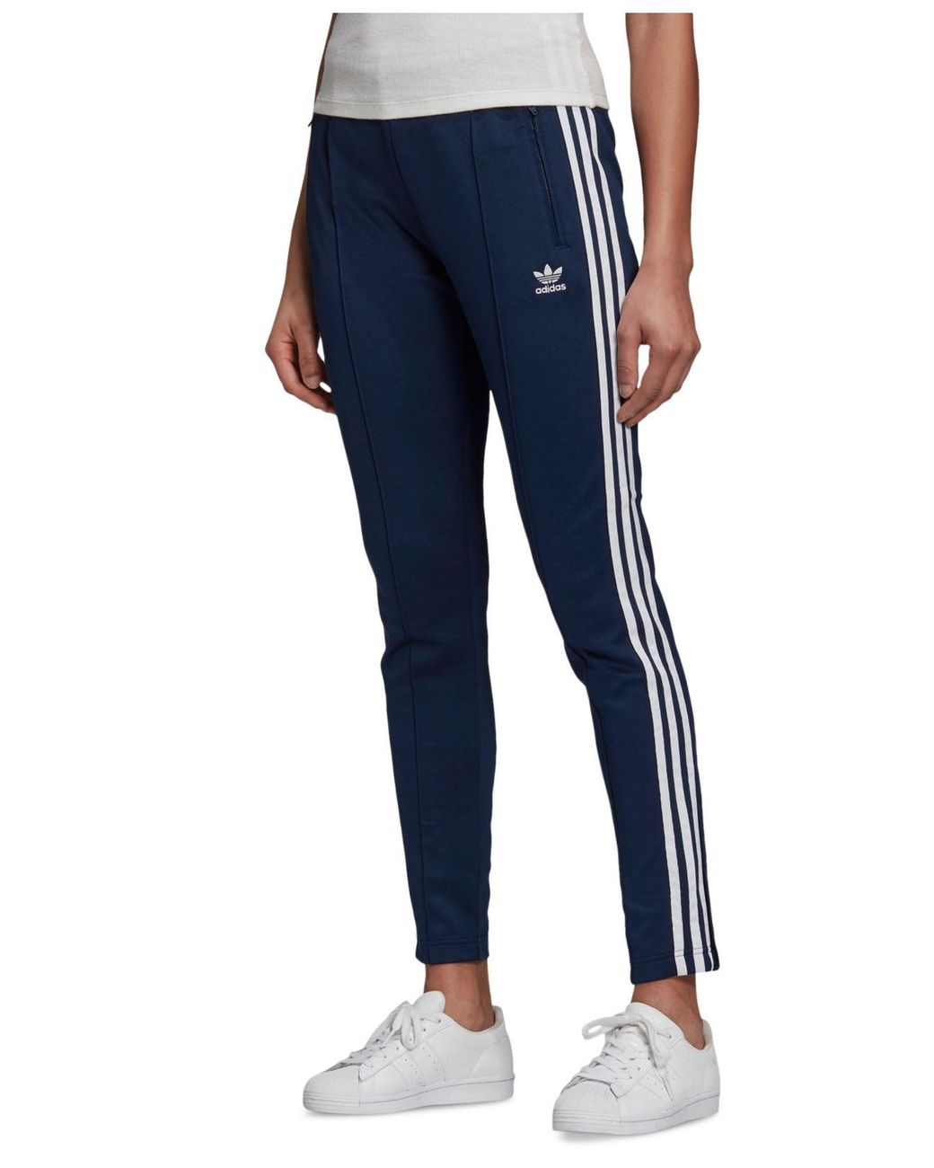 adidas Cotton Superstar Track Pants in Navy (Blue) - Lyst