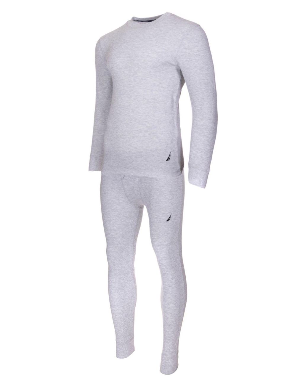 Nautica Cotton 2 Piece Big And Tall Waffle Thermal Sets in Heather Gray