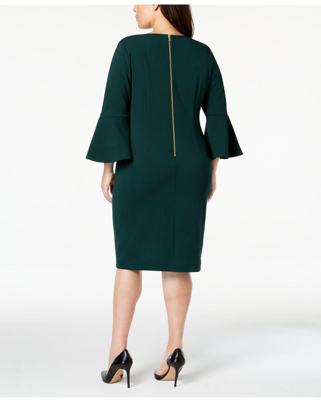 Calvin klein bell cheap sleeve dress plus size