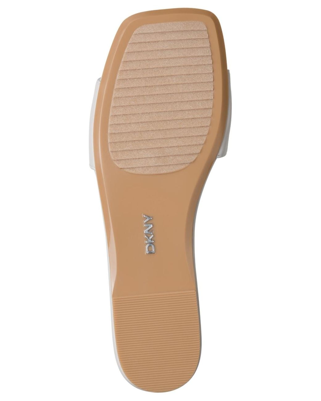 DKNY White Dania Flat Slide