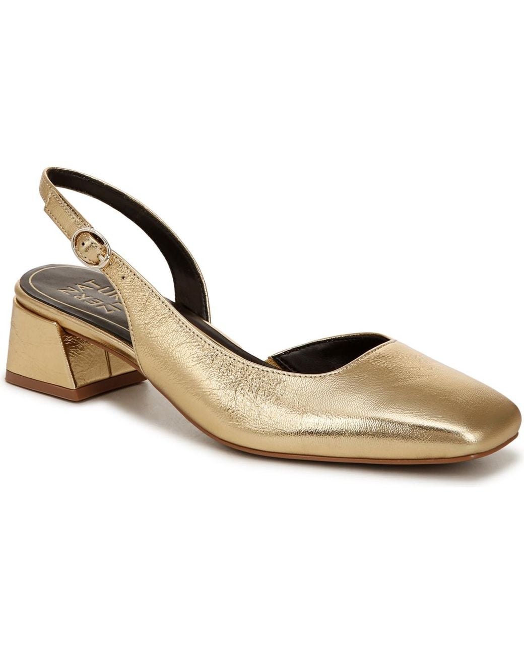 Naturalizer Metallic Jayla Mid-heel Square Toe Slingback Pumps