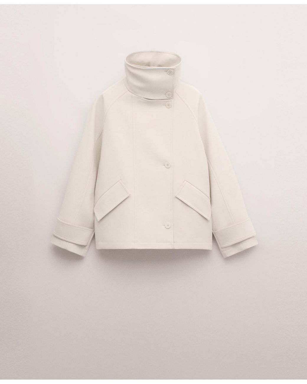 Mango Natural Pockets Funnel Neck Parka