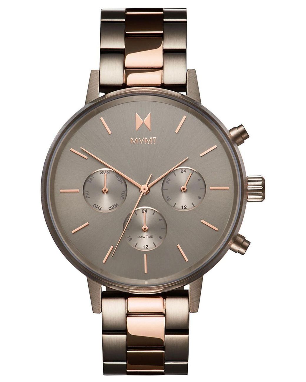 MVMT Nova Orion Titanium & Rose Goldtone Stainless Steel Bracelet