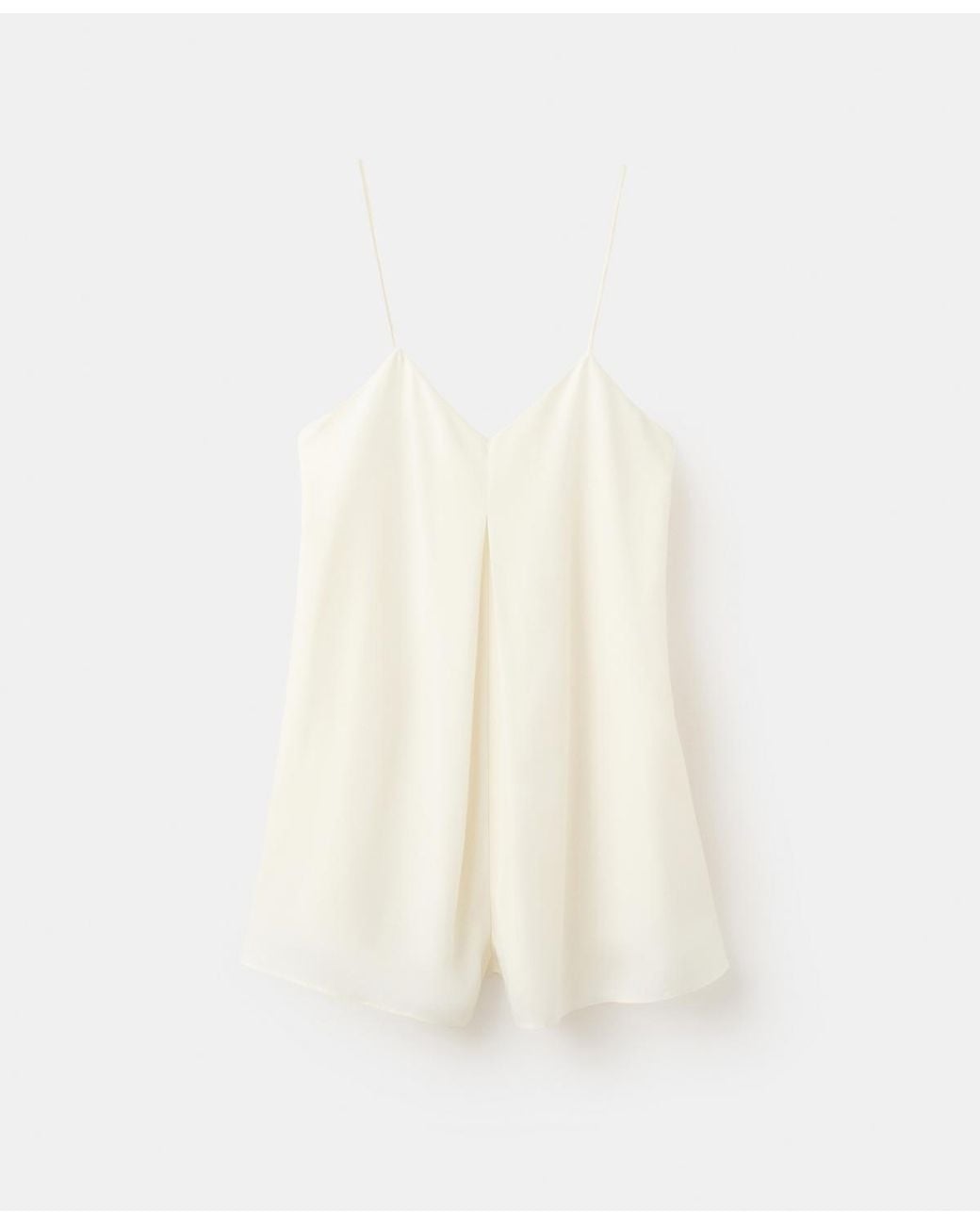 Mango White Straight Open-back Jumpsuit