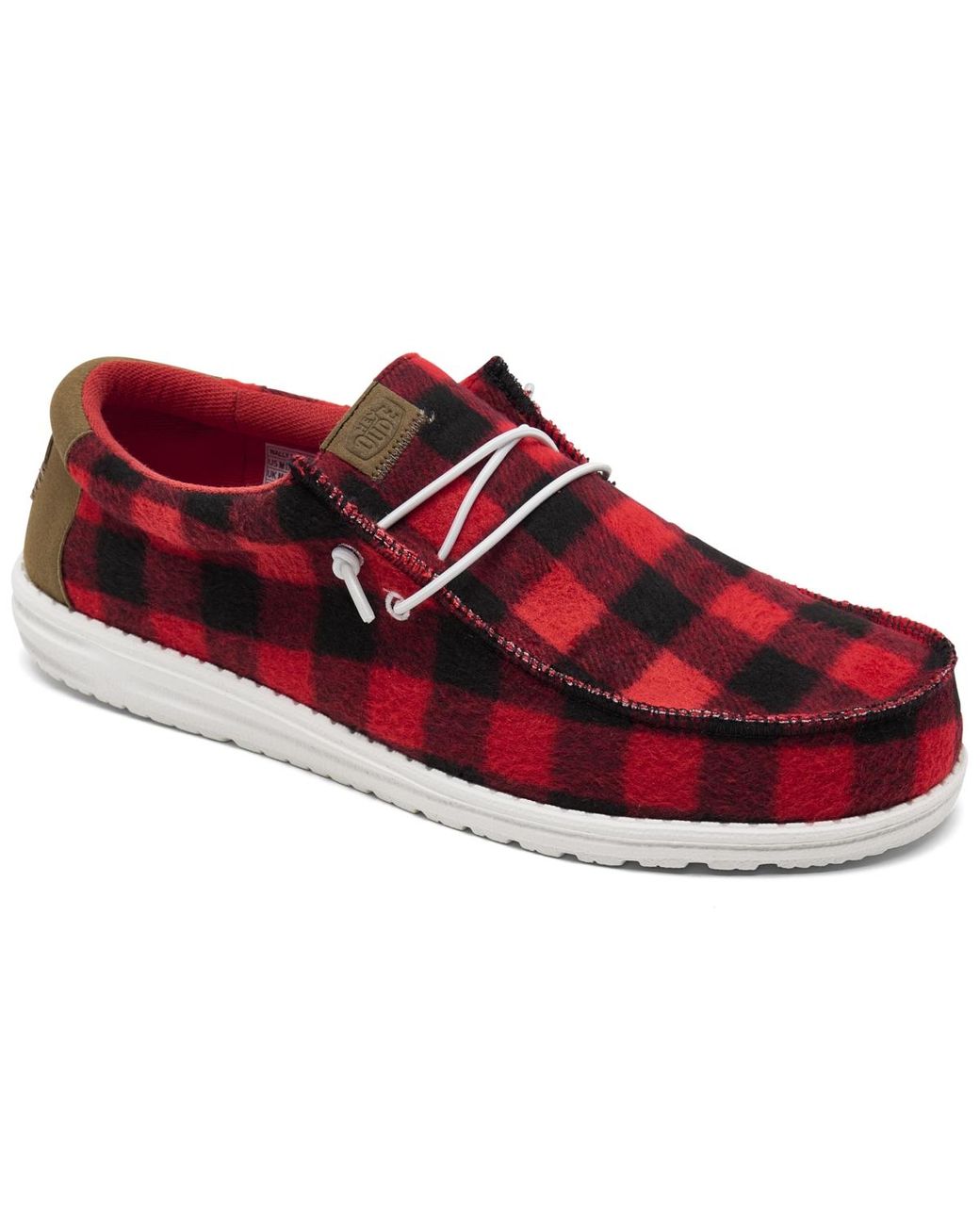 Hey Dude Wally Casual Moccasin Sneakers From Finish Line in Red