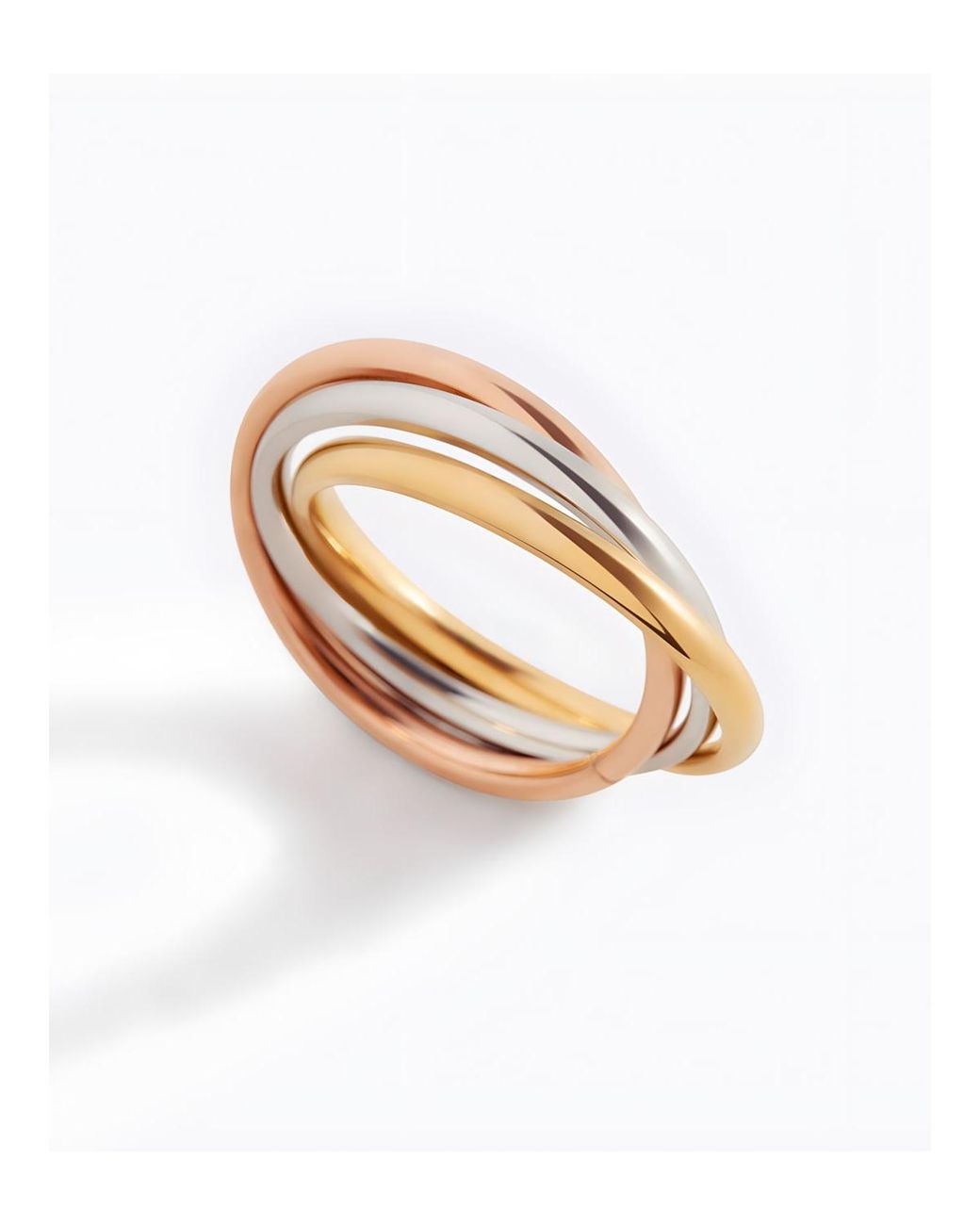 Mint & Lily Dainty Interlocking Fidget Ring in Metallic | Lyst