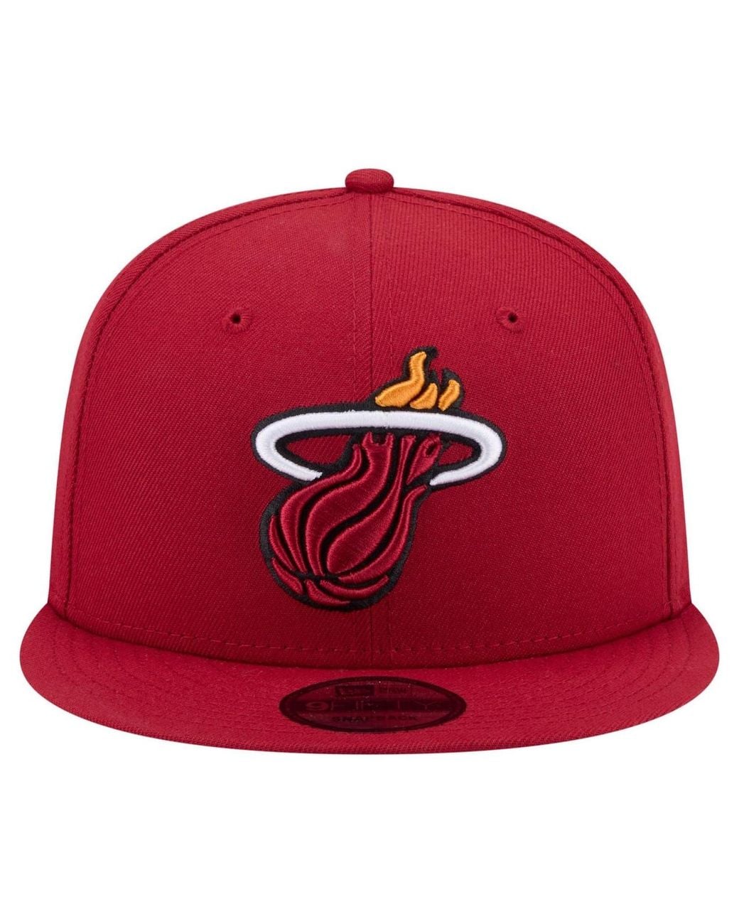 KTZ Red Miami Heat Structu Snapback Baseball Cap for men