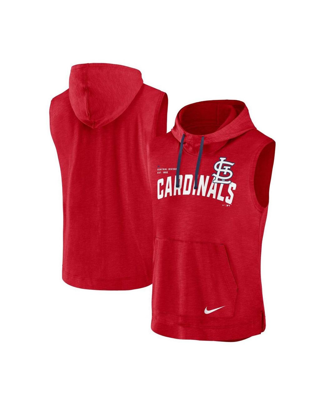 Nike Red St. Louis Cardinals Athletic Sleeveless Hooded T-shirt