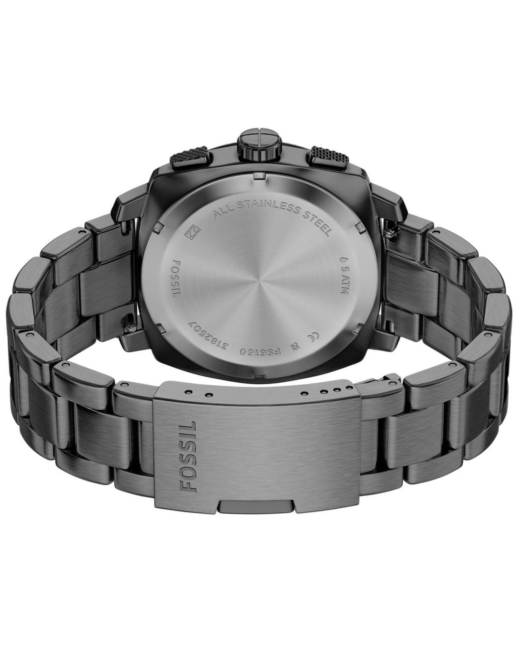 Fossil Machine Chronograph Smoke Stainless Steel Watch in Gray for Men ...
