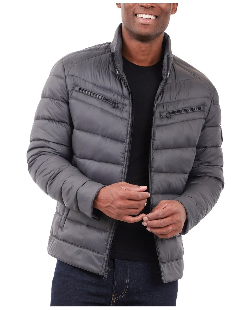 Michael Kors Gray Quilted Full-zip Puffer Jacket for men