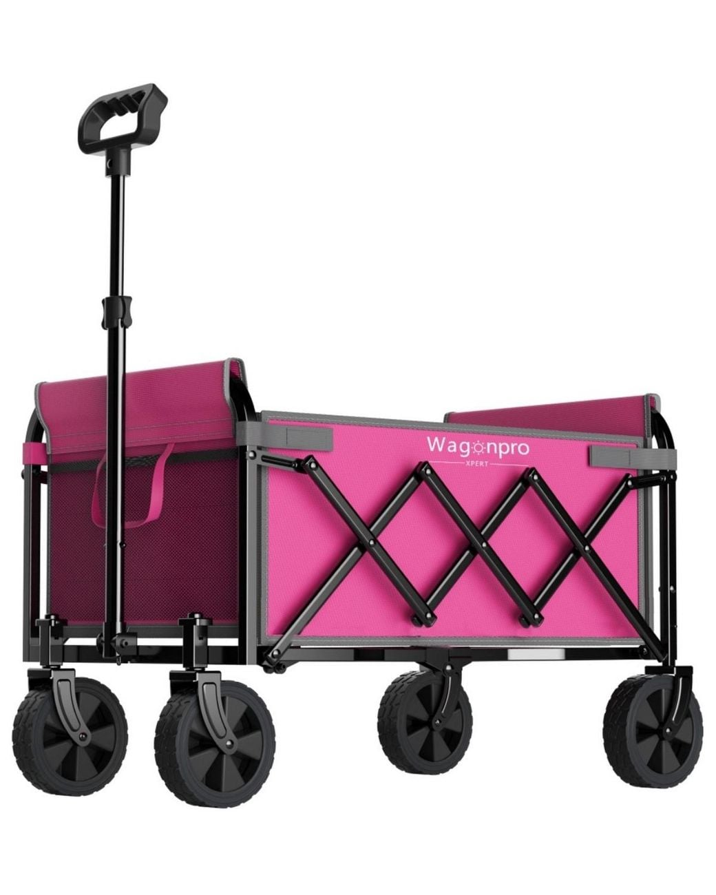 Echtpeak Pink Expandable Dual Layer Collapsible Utility Wagon