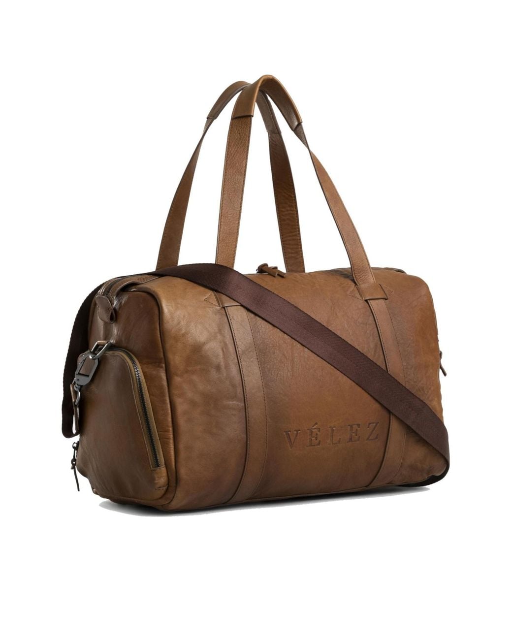 Velez Essential Hand-aged Bowling Handbag in Brown | Lyst