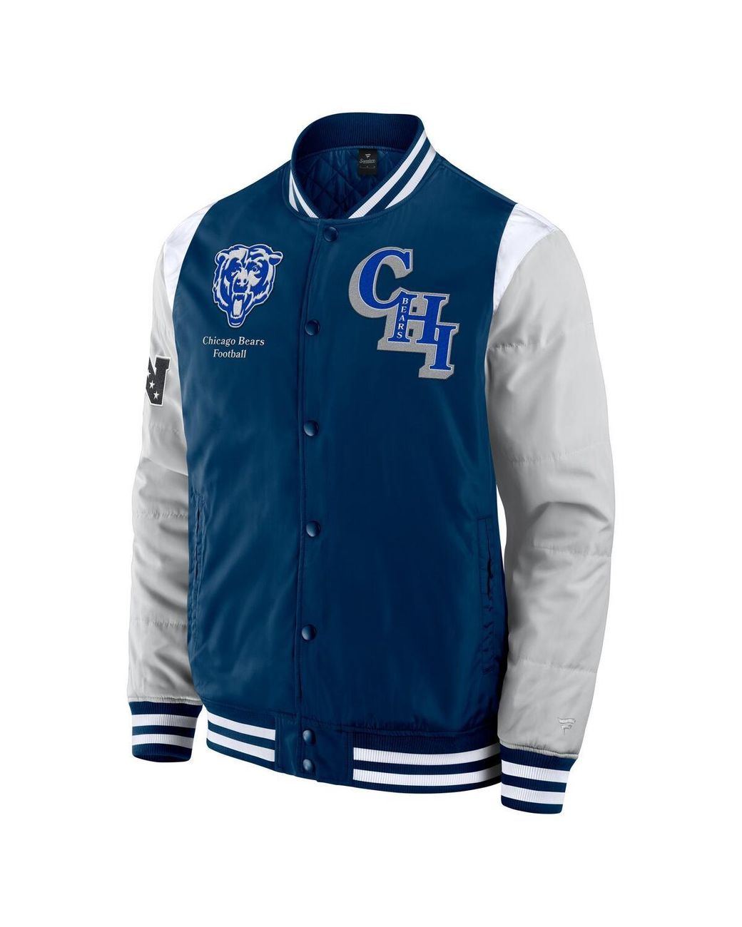 Fanatics Blue And Chicago Bears Elements Elite Full-snap Jacket