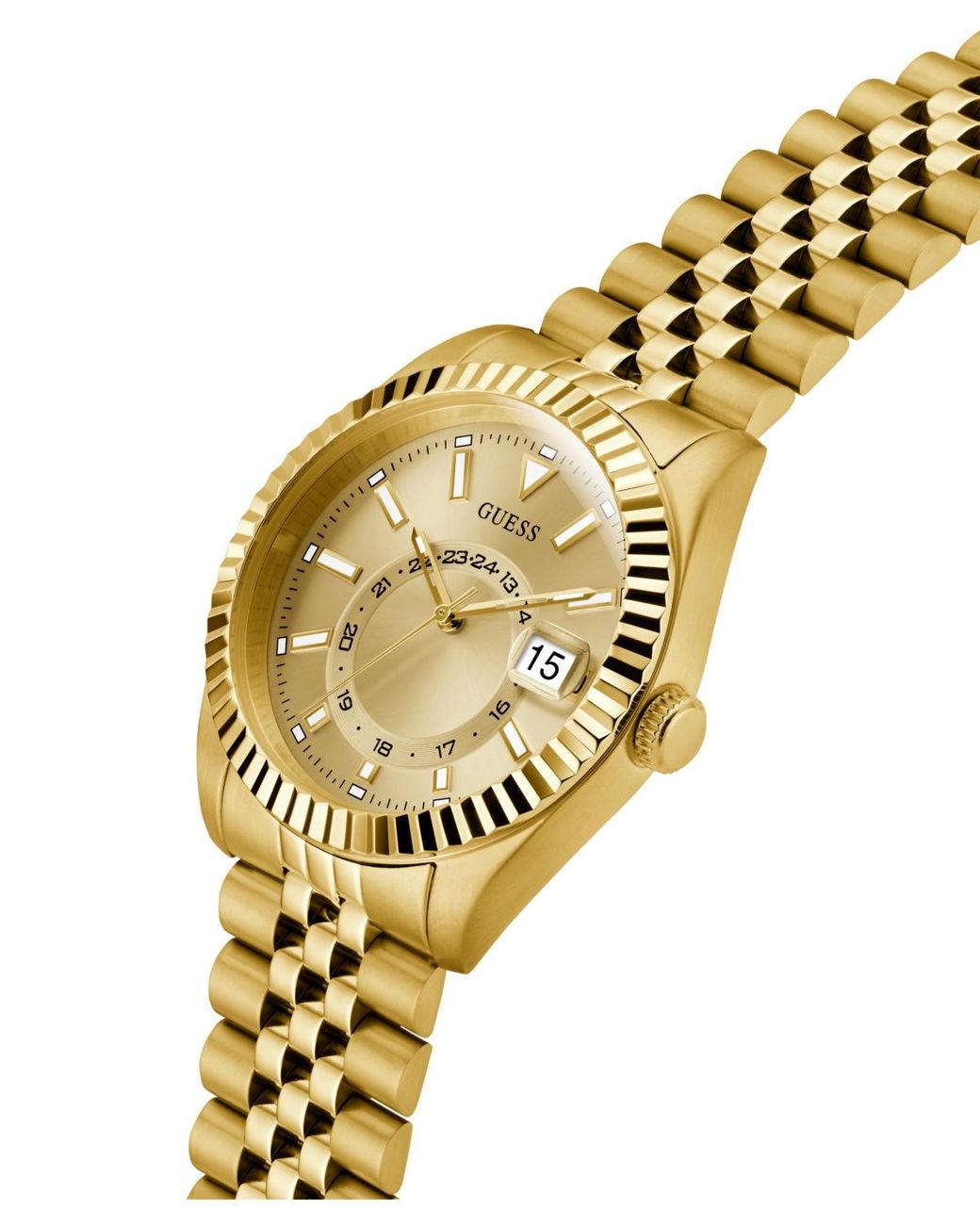 Guess Metallic Tone Multi-function Date Watch for men