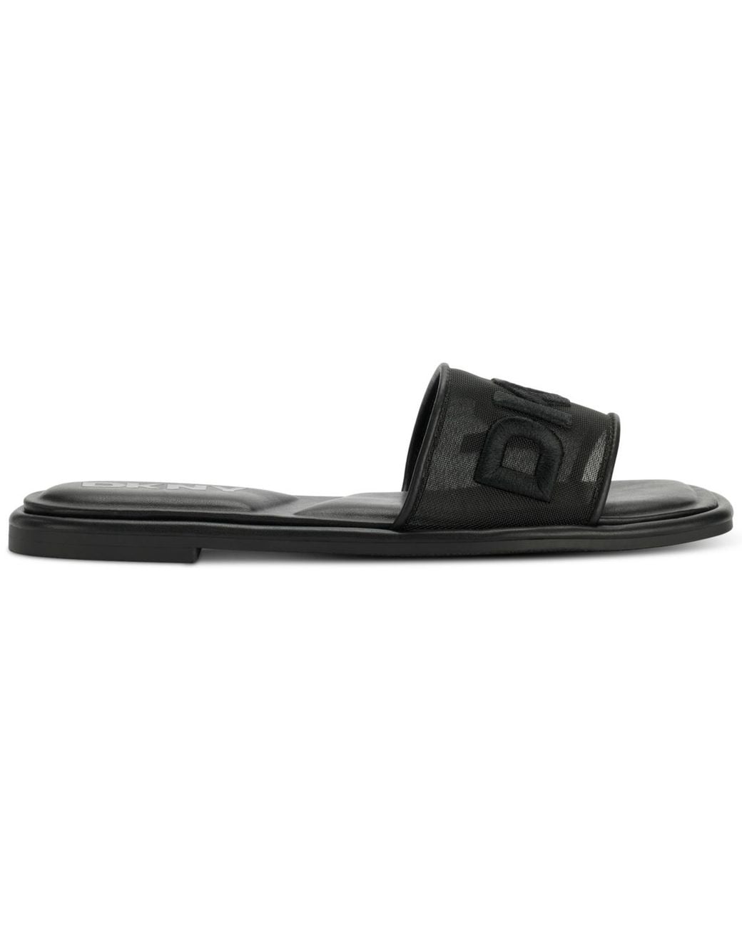 DKNY Black Badin Slide Flat Sandals