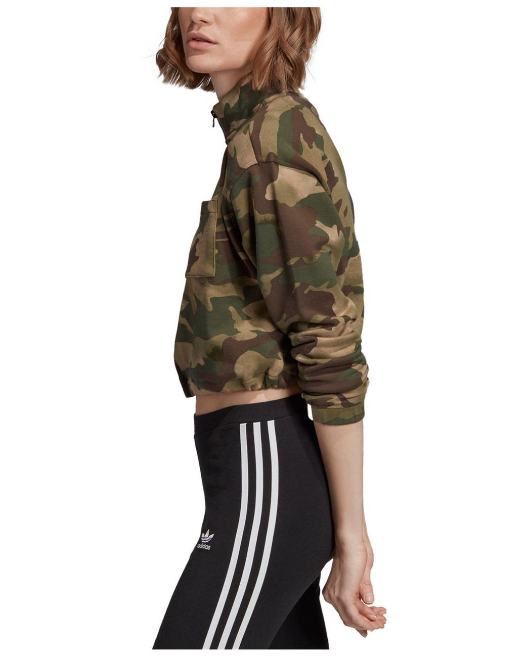 Adidas camo sale crop hoodie
