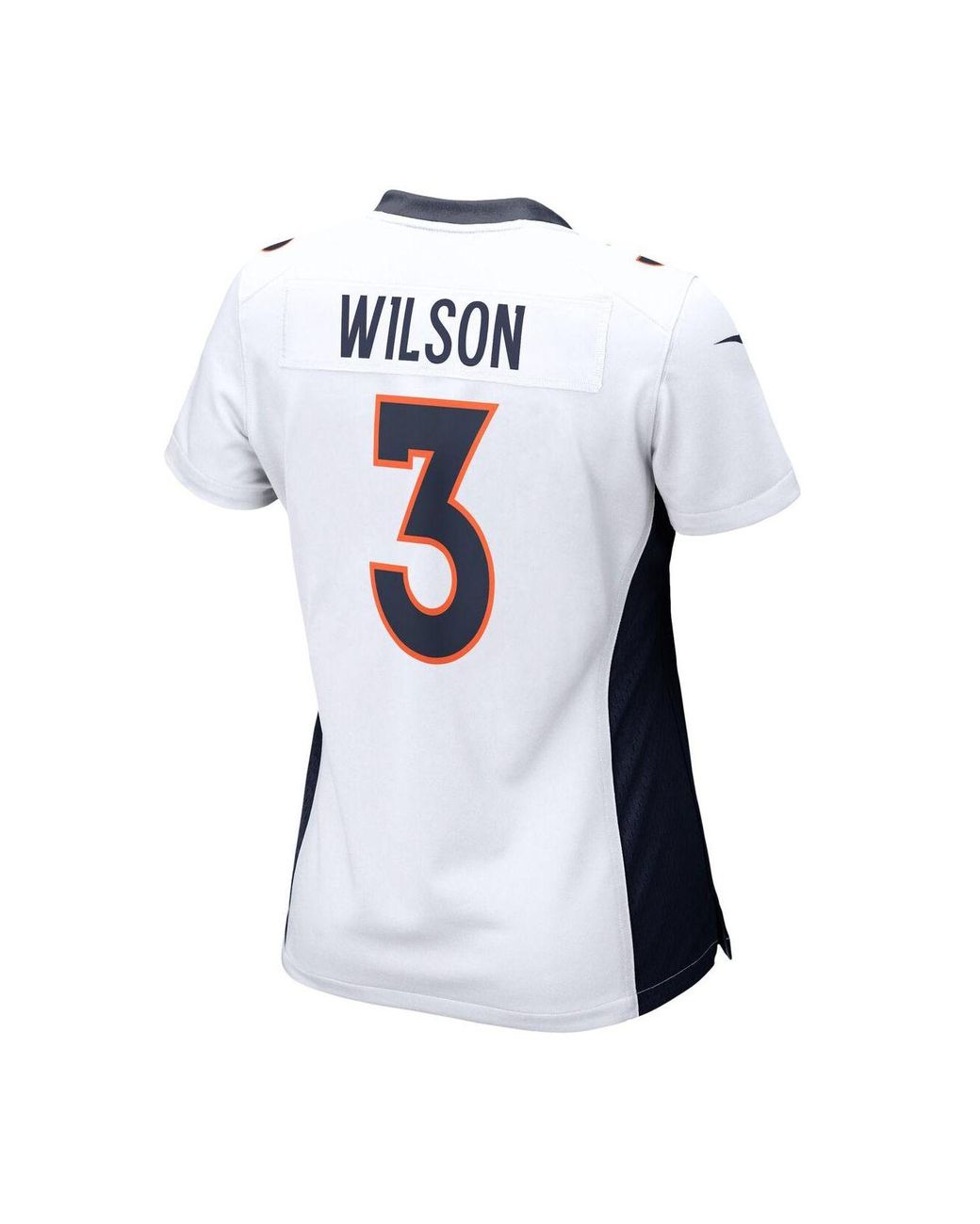 Nike NFL Denver Broncos Russell Wilson 3 Home Game Jersey Orange