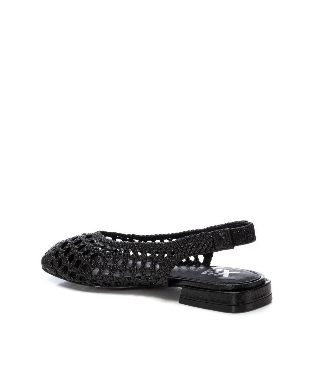 Xti Black Slingback Flats