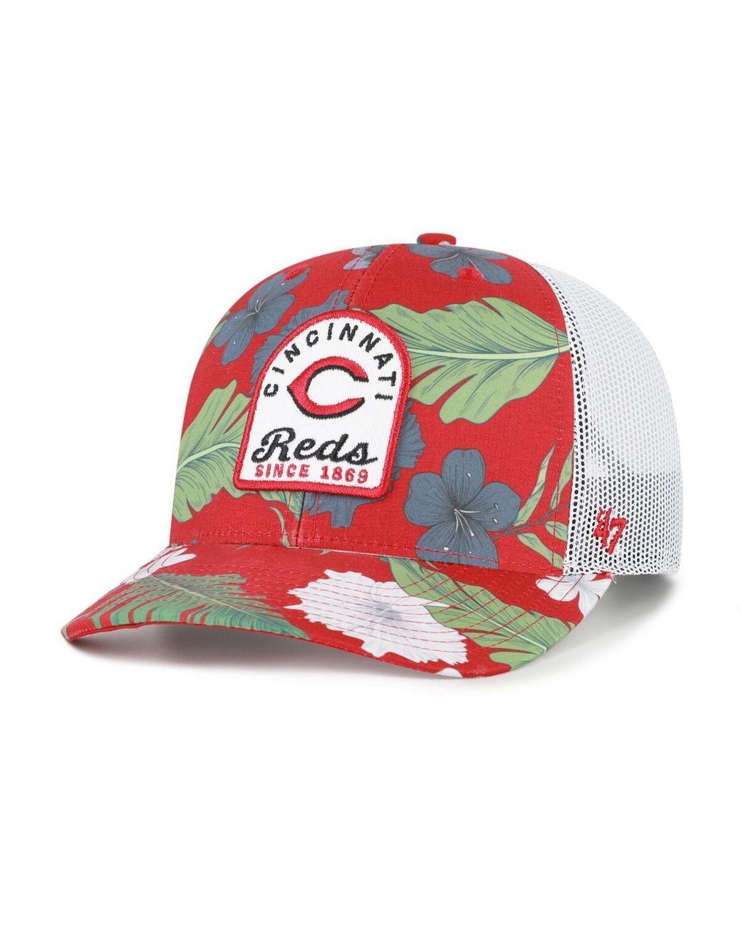 '47 Red Cincinnati S Beachside Adjustable Trucker Hat for men